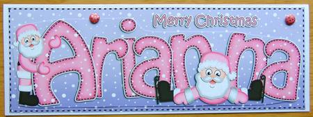 Large Dl Christmas Arianna Santa 3D Decoupage by Joyce Watson