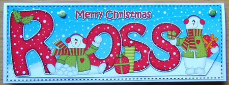 Large Dl Christmas Ross Snowman 3D Decoupage by Joyce Watson