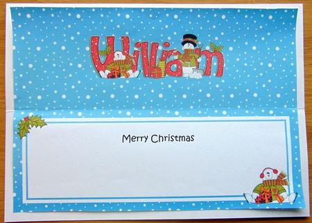 Large Dl Christmas William Snowman Insert by Joyce Watson