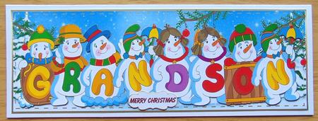 Snowmen Names Large DL - Grandson by Joyce Watson