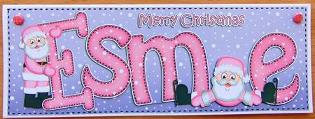 Xmas Large Dl Esme Quick Card N 3D Decoupage by Joyce Watson