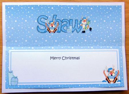 Large Dl Christmas Shaw Rudolph Insert by Joyce Watson