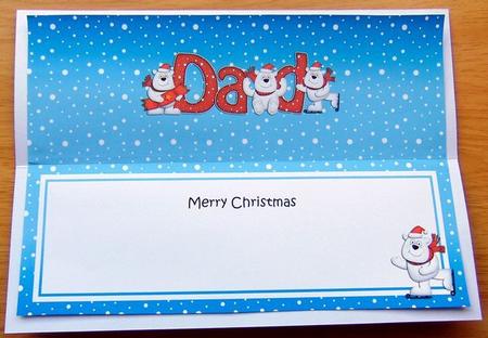 Large Dl Christmas Dad Polar Bear Insert by Joyce Watson