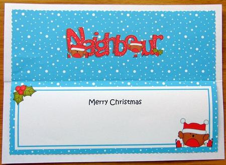 Large Dl Christmas Neighbour Robins Insert by Joyce Watson