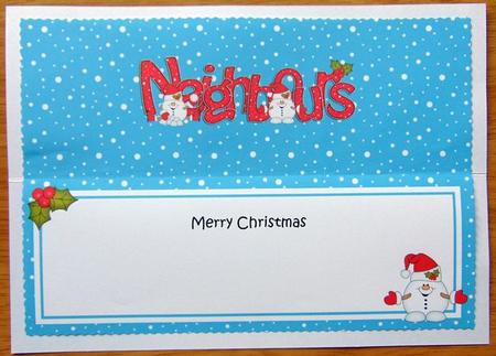 Large Dl Christmas Neighbours Snowball Sam Insert by Joyce Watson