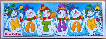 Snowmen Names Large Dl - Nathan by Joyce Watson