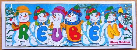 Snowmen Names Large Dl - Reuben by Joyce Watson