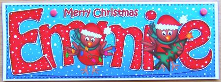 Large Dl Christmas Emmie Robin 3D Decoupage by Joyce Watson