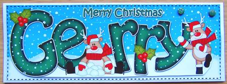 Large Dl Christmas Gerry Rudolph 3D Decoupage by Joyce Watson