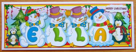 Snowmen Names Large Dl - Ella by Joyce Watson