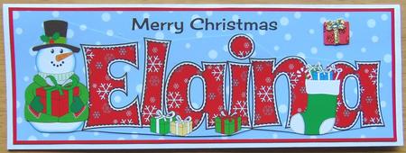 Snowman in Jacket Elaina Large Dl by Joyce Watson