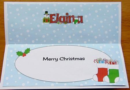 Snowman in Jacket Elaina Large Dl Insert by Joyce Watson