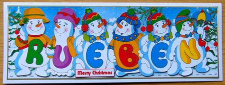 Snowmen Names Large Dl - Rueben by Joyce Watson
