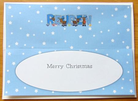 Rudolf and Friends Reuben Large Dl Insert by Joyce Watson