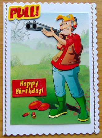 Clay Pigeon Shooting Dude. by Joyce Watson