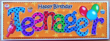 Large Dl Birthday Teenager Celebrations 3D Decoupage by Joyce Watson