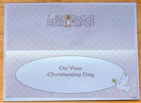 Christening Ayda Grace Large Dl Insert by Joyce Watson