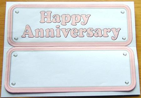 Happy Anniversary Paw Print Insert by Joyce Watson