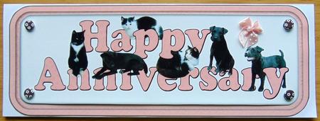Patterdale & Cat Anniversary Sign by Joyce Watson