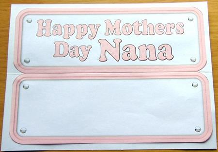 Happy Mothers Day Nana Paw Print Insert by Joyce Watson
