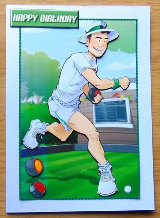 Young Lawn Bowls Dude by Joyce Watson