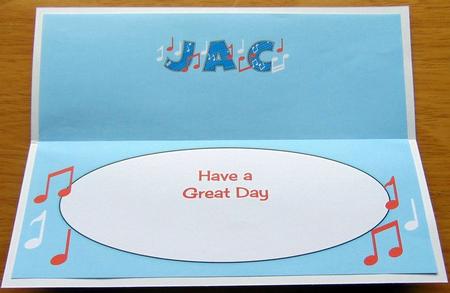 Music Notes Jac Large Dl Insert by Joyce Watson