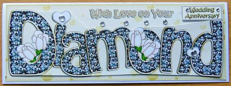 Diamond Anniversary Roses Large Dl 3D Decoupage by Joyce Watson