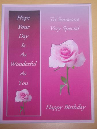 To Someone Very Special Pink Rose with Bookmark by Tracy Jones