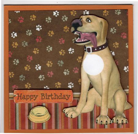 Tan Dog Mini Easel by Susan Schmidt