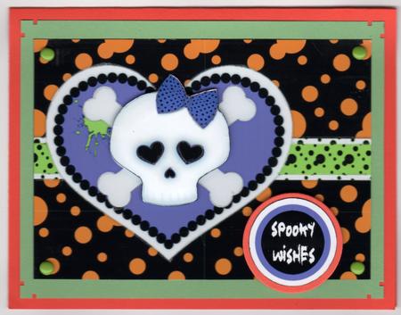 Girly Skull and Crossbones Decoupage - Halloween 1 by Susan Schmidt