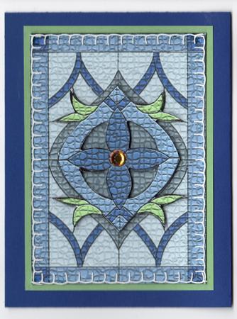 Quilted Blue Panel by Susan Schmidt