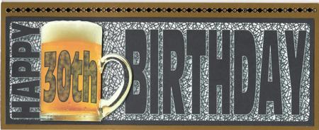 Happy 30th Birthday with Beer Long Dl by Susan Schmidt