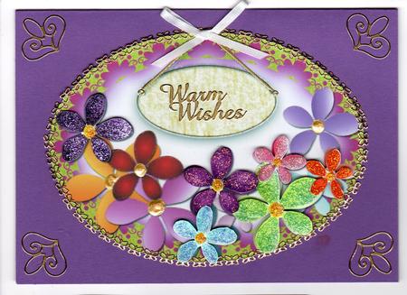 Happy Flowers Various Occasions Oval Topper 3 by Susan Schmidt