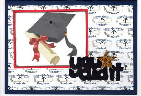 Blue Congratulations Graduate Backing Sheet by Susan Schmidt