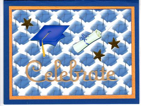 Blue Graduation Hat Backing Sheet by Susan Schmidt