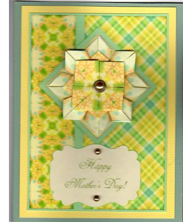 Gorgeous Shades of Green & Blue Card Front & Matching Teabag by Susan Schmidt