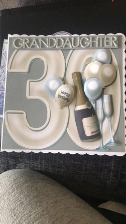 30th Birthday Large Shaped Card Front, Champagne Celebration Featured Gallery Photo