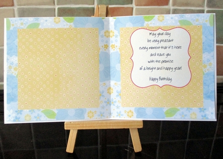 6 x 6 Card Front Sunflowers and Butterflies Yellow/Blue with Toppers and Sentiments by Alan Corker