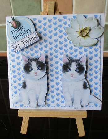 KITTEN AND ROSES DECOUPAGE by Alan Corker