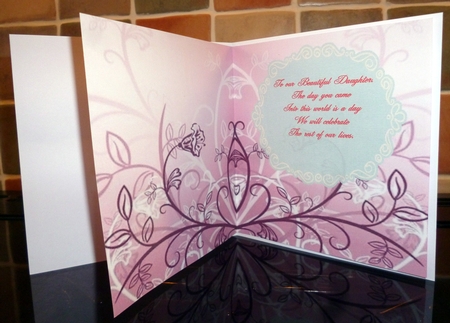 Pastel Pink Rose - Daughter Card by Alan Corker