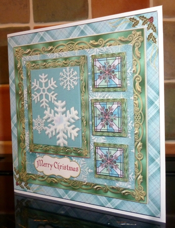 Large Square Sketch Card - Snowflakes by Alan Corker