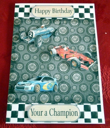 Transport Decoupage - Racing Cars by Alan Corker