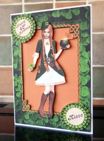 Pretty Irish Girl - Card Mini Kit by Alan Corker