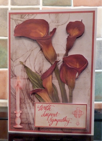 Wild Lily Backing Paper Red by Alan Corker
