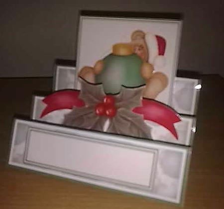 Cute Christmas Teddy with Bauble Stair Stepper Kit by Alexandra Hall
