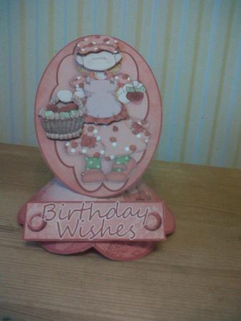 Strawberry Doodles Shaped Card by Alexandra Hall