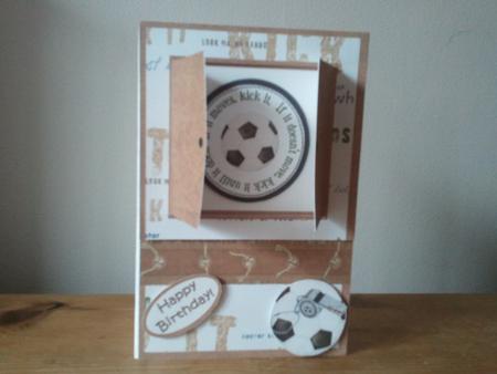 Open the Door! Football Themed Birthday Card by Alexandra Hall