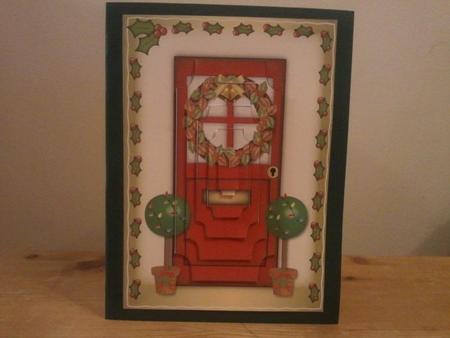 Christmas Door with Wreath by Alexandra Hall