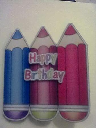Pencils Shaped Card by Alexandra Hall