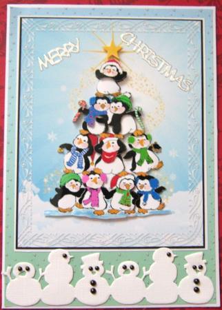 Caroling Penguins Decoupage by Ali Sherman